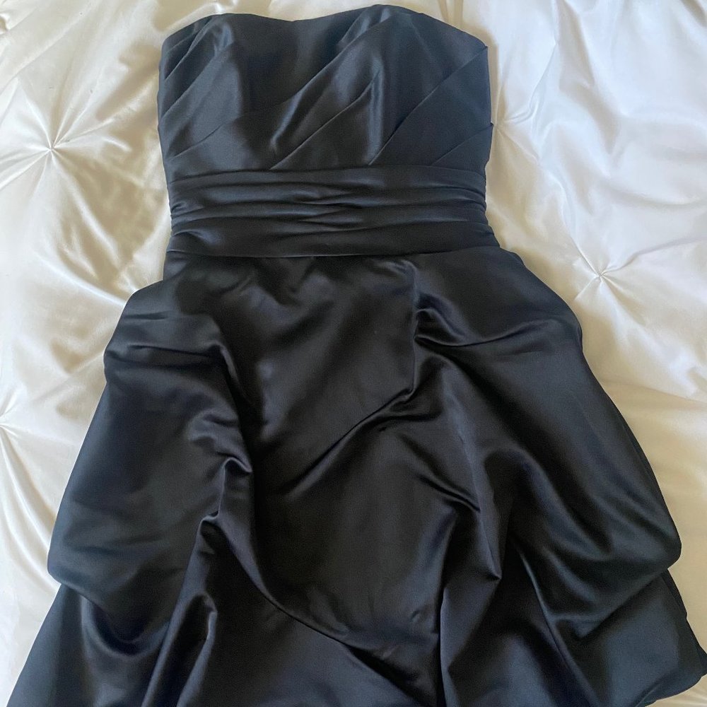 David's Bridal Strapless Short Pick Up Dress